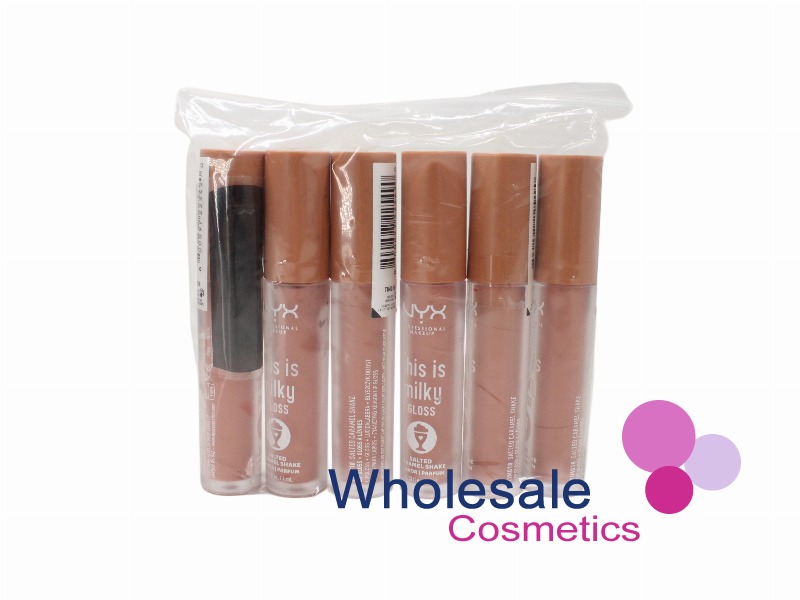6 x NYX Professional Makeup This is Milky Gloss Lip Gloss - 18 SALTED CARAMEL SHAKE